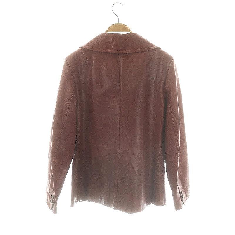 DKNY ブラウンレザージャケット ダナギャラン ダナキャランニューヨーク DKNY レザージャケット ブルゾン 6 レッド