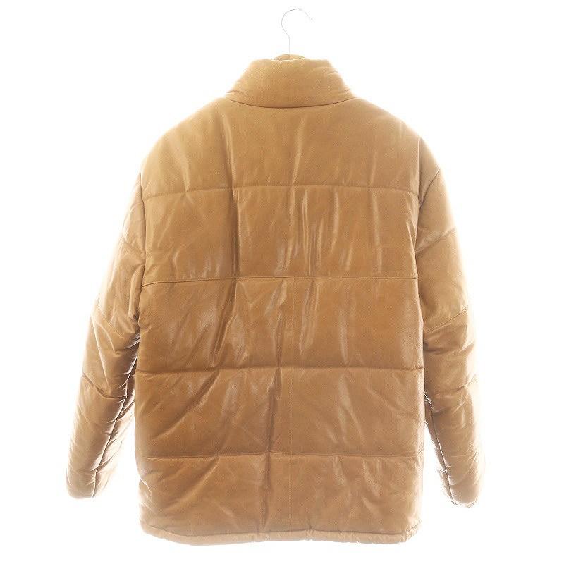 【中古】ノーコンセプトブランド Non Concept Brand ラムレザー 中綿ジャケット ブルゾン M 茶 ■OS ■GY09 メンズ ノーコンセプトブランド Non Concept Brand ラムレザー 中綿ジャケット