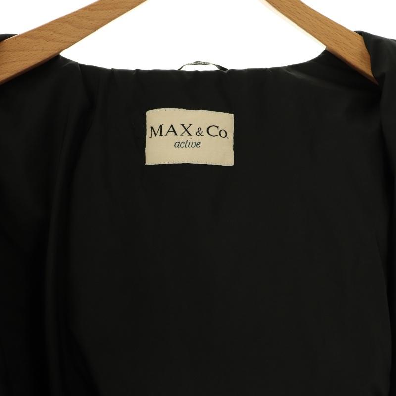マックス&コー MAX&CO. 中綿コート アウター フード 40 ブラック /DO 
