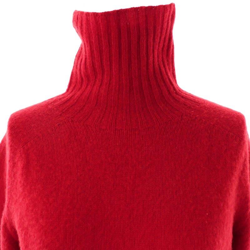 モリス＆サンズ MORRIS & SONS ニット セーター ハイネック 34 赤