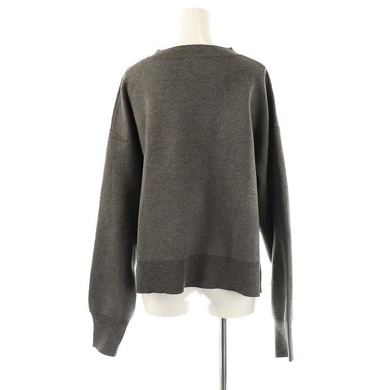 美品 ROCHAS ロシャス Rパッチ付き クルーネック ニットセーター サイズ40 グレー レディース 古着 中古 USED GUCCI - GUCCI グッチ ニット・セーター S グレー 【古着】【中古