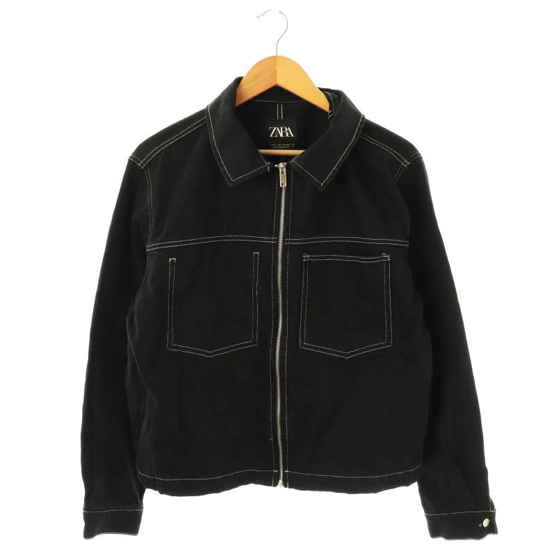 ZARA ジャケット　サイズＬ　ブラック ZARA(ザラ) ダブルライダースジャケット ブラック サイズ L
