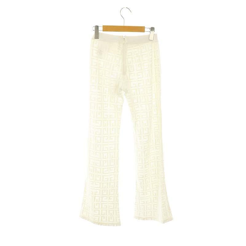 【中古】未使用品 ジバンシィ GIVENCHY 24AW 4Gジャガード オープンニット パンツ バギー XS 白 BW511M4ZA4 未使用品 ジバンシィ GIVENCHY 24AW 4Gジャガード オープンニット