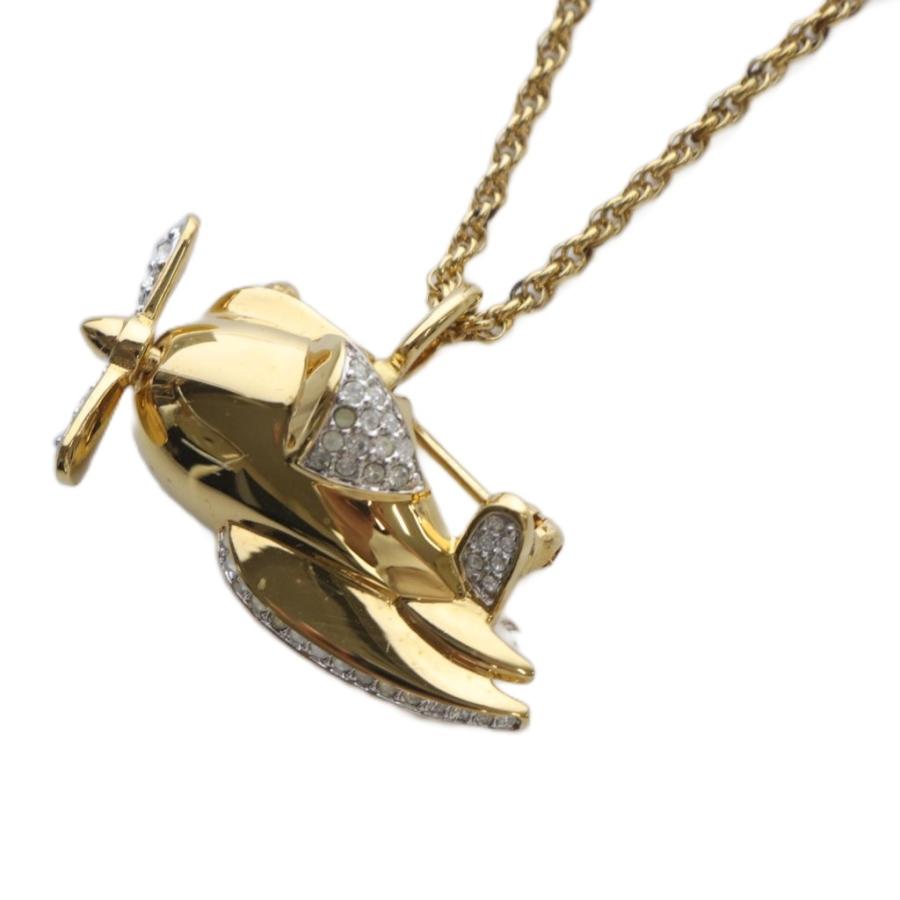【スワロフスキー】　　飛行機　　SWAROVSKI スワロフスキー SWAROVSKI ネックレス ペンダント 飛行機モチーフ