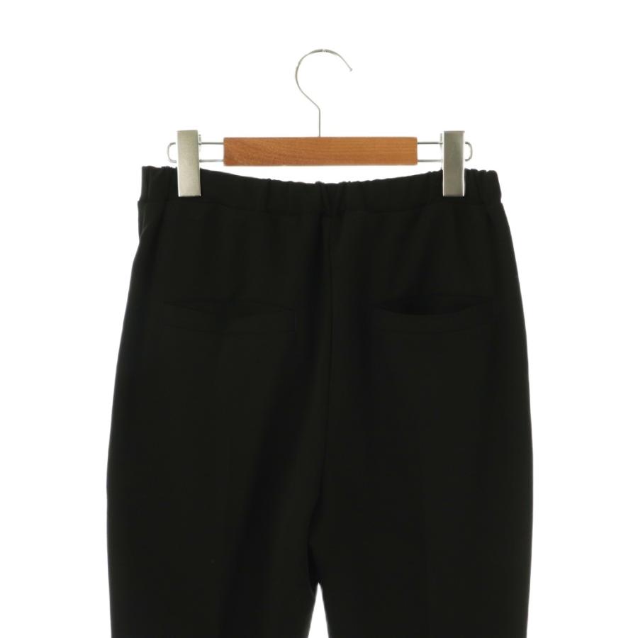 Spick＆Spanレーヨンツイルスリムフレアパンツ　ブラック スピック&スパン Spick&Span フロントスリットフレアパンツ イージー