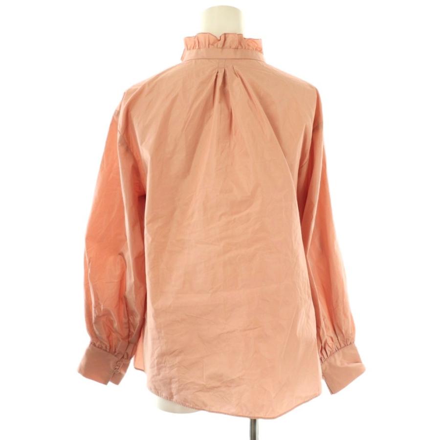 最終価格！☆新品未使用☆ ANAYI フリル付きピンクベージュ長袖シャツ 38 アナイ ANAYI ブラウス シャツ フリル 長袖 38 ピンク /DF □OS