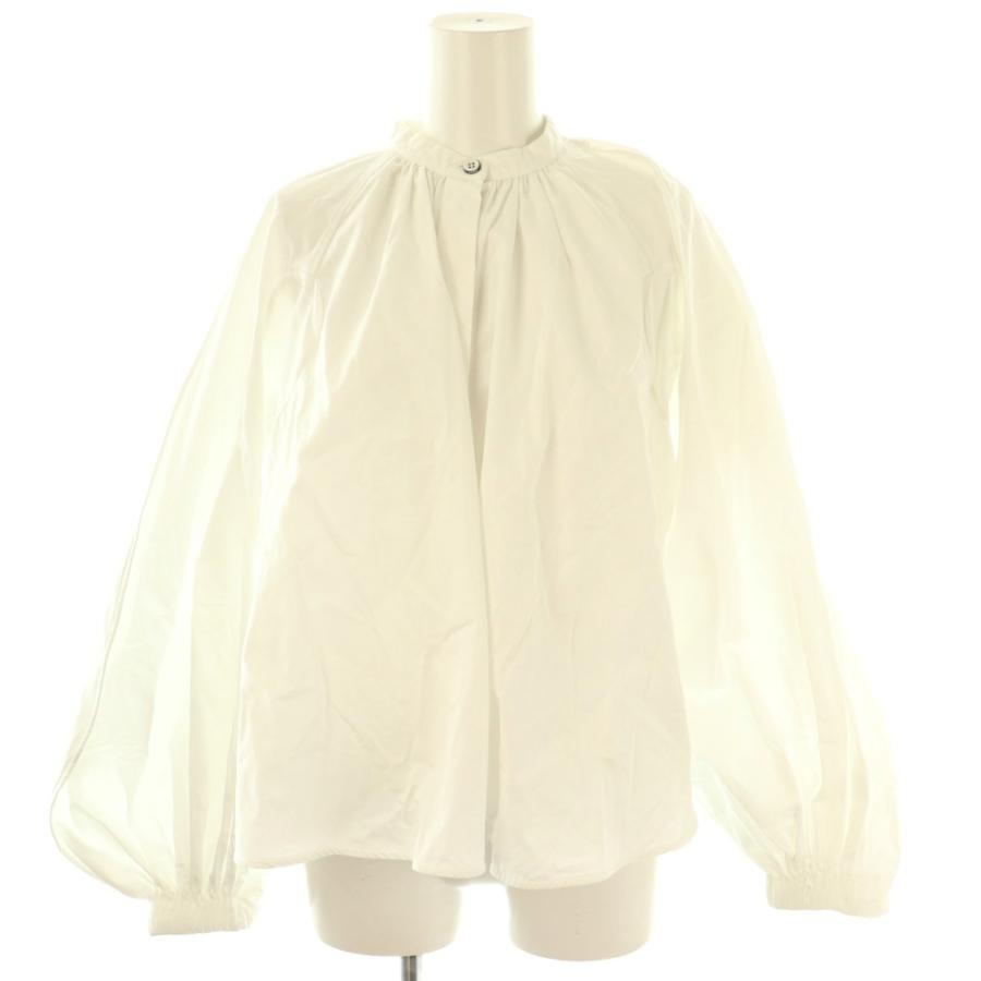 【中古】ジルサンダー 23AW SHIRT 45 スモックブラウス シャツ 前開き 32 ホワイト 白 J01DL0108 /CX ■OS レディース ジルサンダー JIL SANDER 23AW SHIRT 45 スモックブラウス シャツ 前