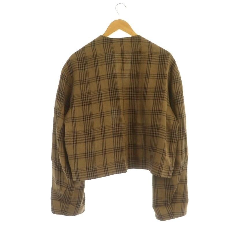 【中古】クリスタセヤ 23SS LINEN COLLARLESS CROPPED JACKET リネン カラーレス クロップド ジャケット ジャケット S クリスタセヤ 23SS LINEN COLLARLESS CROPPED JACKET リネン カラー