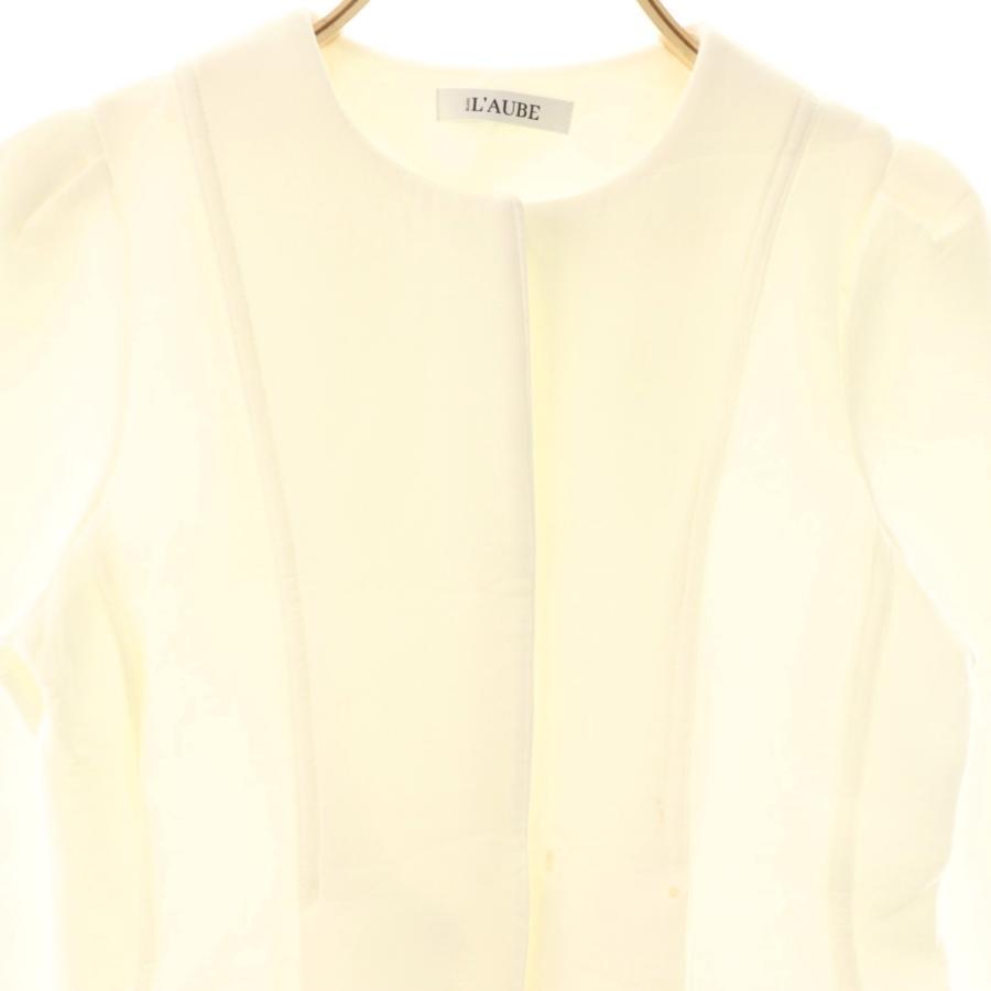 ローブブラン L'AUBE BLANC 25SS Double Knit Peplum Jacket