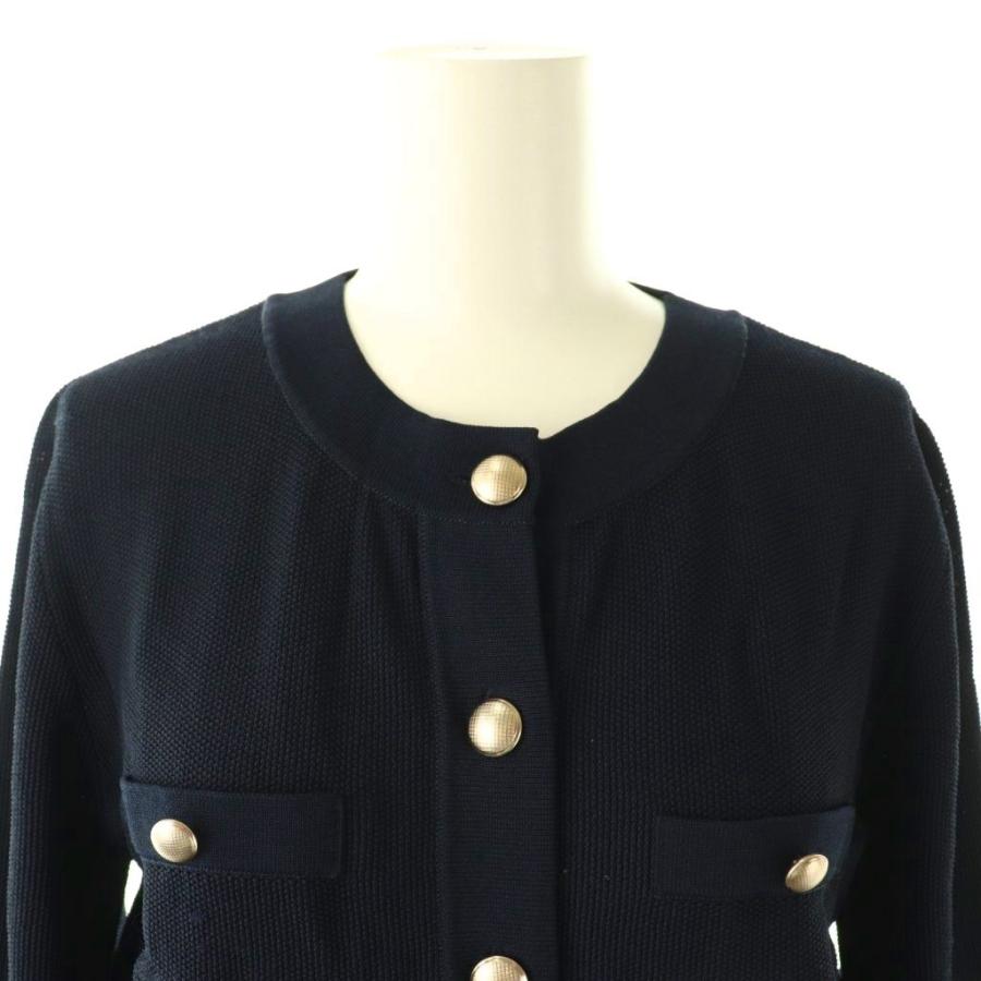 エムプルミエ ブラック M-Premier BLACK ゴールドボタンニット