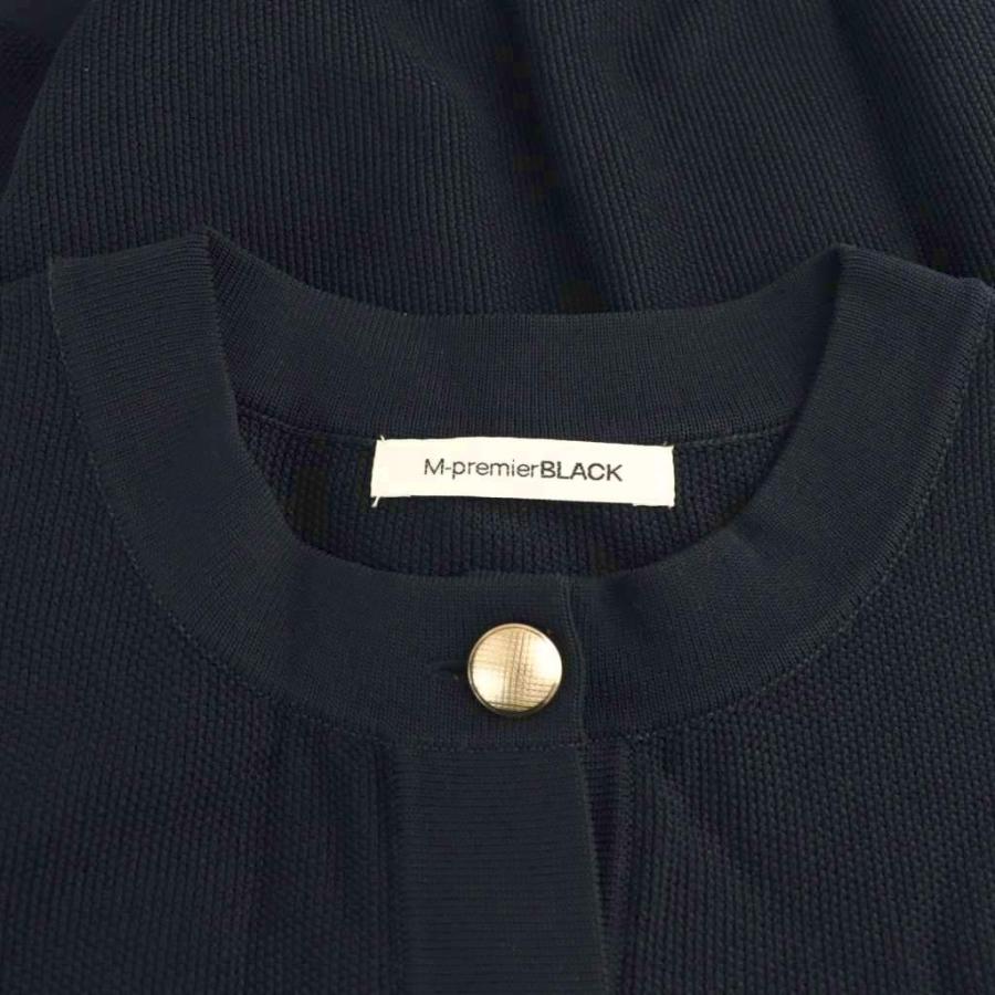 エムプルミエ ブラック M-Premier BLACK ゴールドボタンニット