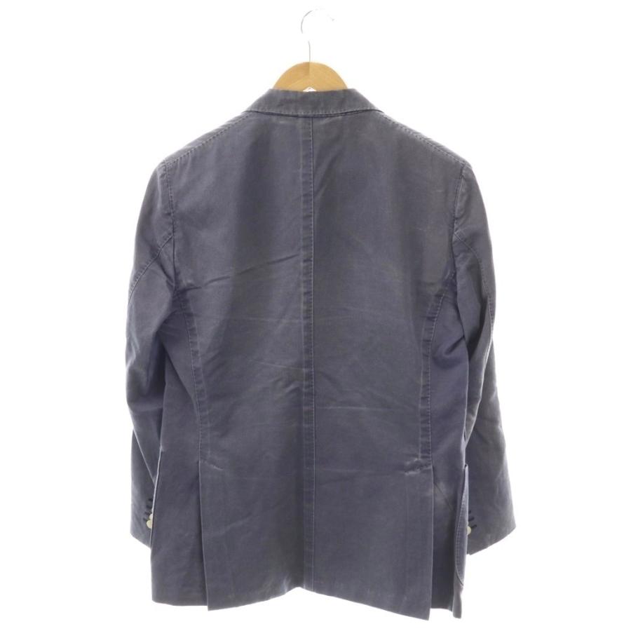 ラルディーニ LARDINI 背抜きダブルジャケット テーラード 麻 リネン混 