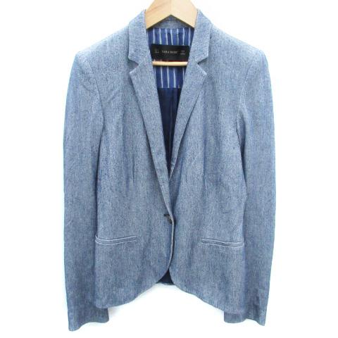 中古 ザラ ベーシック Zara ジャケット テーラード ミドル丈 総裏地 シングルボタン ヘリンボーン柄 総柄 S 青 白 Ff17 レディース ベクトル 古着 171 ブランド古着販売のベクトル 通販 Yahoo ショッピング