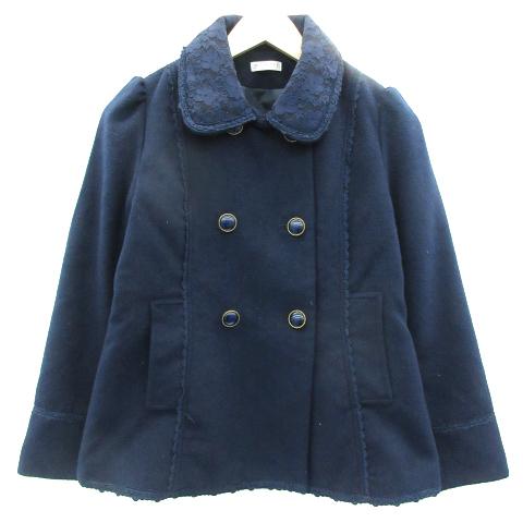 中古 アクシーズファム Axes Femme Pコート ピーコート ショート丈 ダブルボタン レース M 紺 ネイビー Sm18 レディース ベクトル 古着 171 ブランド古着販売のベクトル 通販 Yahoo ショッピング