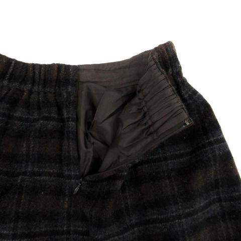 ボンメルスリー BON MERCERIE スカート フレア ひざ丈 チェック柄  