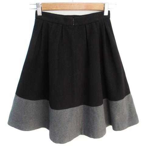 中古 マーキュリーデュオ Mercuryduo スカート フレア ひざ丈 バイカラー F 黒 グレー ブラック Ff37 レディース ベクトル 古着 171 ブランド古着販売のベクトル 通販 Yahoo ショッピング