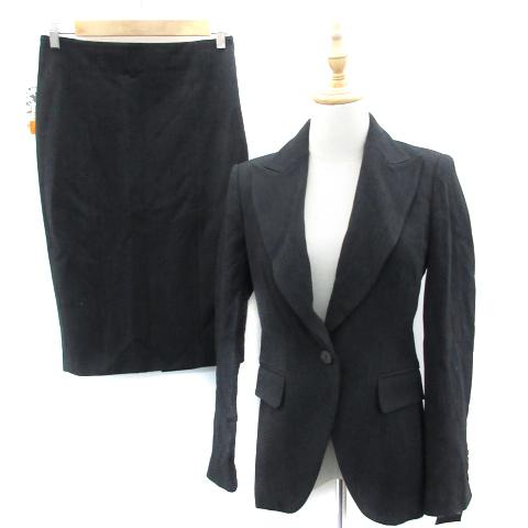中古 未使用品 ザラ ベーシック スーツ セットアップ 上下 ジャケット テーラード スカート タイト ミモレ丈 S ダークグレー レディース ベクトル 古着 171 ブランド古着販売のベクトル 通販 Yahoo ショッピング