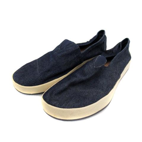 中古 トムス Toms シューズ スリッポン デニム ローカット 無地 M9 紺 ネイビー Sy3 メンズ ベクトル 古着
