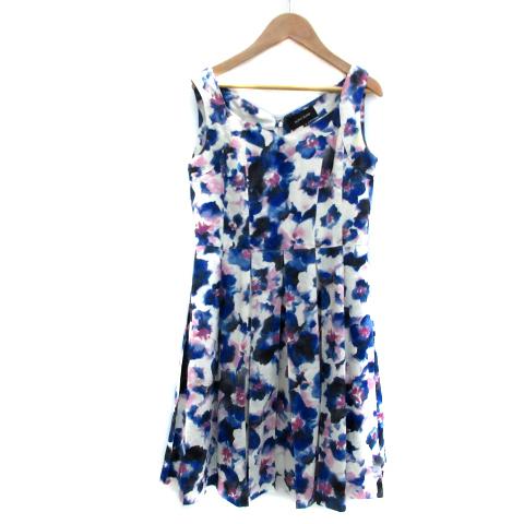 イランイラン Ylang Ylang ワンピース ミニ丈 フレア ギャザー ノースリーブ Vネック 花柄 S マルチカラー 白 ホワイト レディース 171 ブランド古着販売のベクトル 通販 Yahoo ショッピング