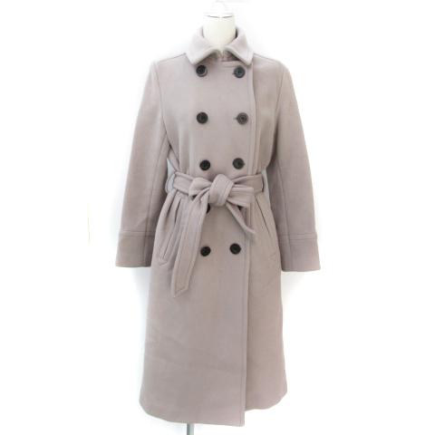 ダブリュー W ナノユニバース Pコート ピーコート ロング丈 ウール リボン付き 38 グレー Ff2 レディース 171 ブランド古着販売のベクトル 通販 Yahoo ショッピング