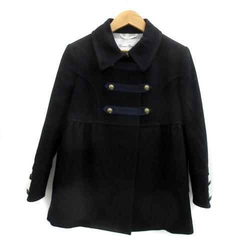 中古 バナーバレット Banner Barrett フリーズショップ Free 039 S Shop ピーコート Pコート ショート丈 ウール 38 ネイビー レディース ディスカウント