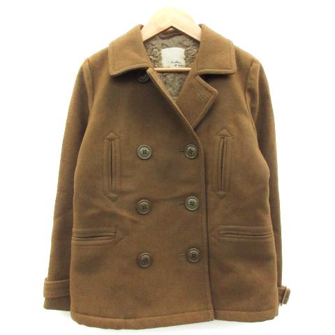 中古 バナーバレット Banner Barrett Pコート ピーコート ショート丈 裏ボア ウール 0 ブラウン 茶 Ym9 レディース お手頃価格