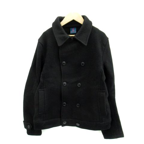 中古 レイジブルー Rageblue Pコート ピーコート ショート丈 無地 ウール M 黒 ブラック Sy6 メンズ Sale 62 Off