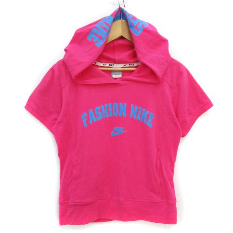 中古 ナイキ Nike パーカー プルオーバー 半袖 ロゴプリント M ピンク 青 ブルー Ff23 レディース ベクトル 古着 171 ブランド古着販売のベクトル 通販 Yahoo ショッピング