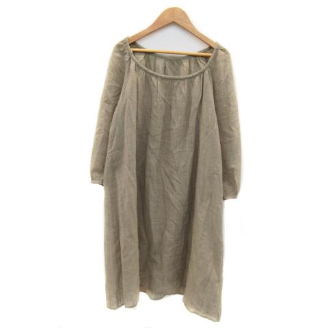 中古 シンプリシテェ Simplicite ワンピース 七分袖 ラウンドネック 透け感 無地 ウール ベージュ Yk28 レディース ベクトル 古着 171 ブランド古着販売のベクトル 通販 Yahoo ショッピング