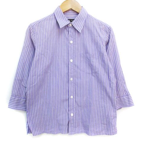 中古 ラルフローレン Ralph Lauren シャツ ブラウス 七分袖 ストライプ柄 7 紫 白 パープル ホワイト Ff30 レディース ベクトル 古着 171 ブランド古着販売のベクトル 通販 Yahoo ショッピング