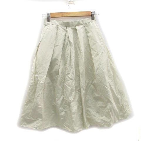 エストネーション ESTNATION プリーツスカート ミモレ丈 リネン混 36  