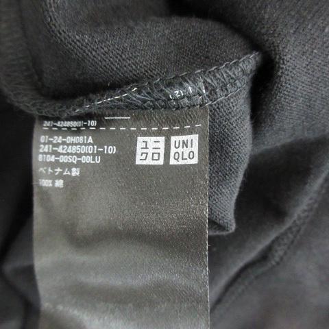 ユニクロ Uniqlo Tシャツ カットソー 長袖 クルーネック 無地 オーバーサイズ ブラック 黒 Ym24 レディース 171 ブランド古着販売のベクトル 通販 Yahoo ショッピング