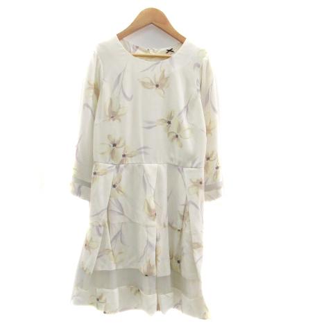 シュープリームララ Supreme La La ワンピース ラウンドネック 長袖 ミニ丈 チュール 花柄 M マルチカラー オフホワイト レディース 171 ブランド古着販売のベクトル 通販 Yahoo ショッピング