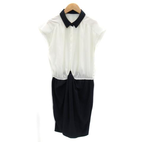 ジャスグリッティー Jusglitty シャツワンピース ひざ丈 半袖 切替 無地 1 白 ホワイト Yk7 レディース 171 ブランド古着販売のベクトル 通販 Yahoo ショッピング