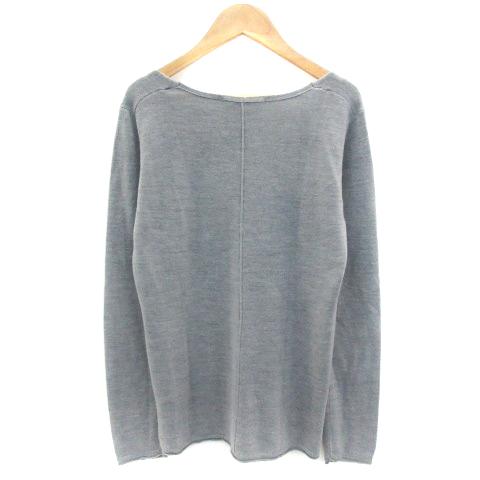 アズールバイマウジー AZUL by moussy basic ニット カットソー 長袖 Vネック M グレー /YM21 ■MO|vectorpremium|02