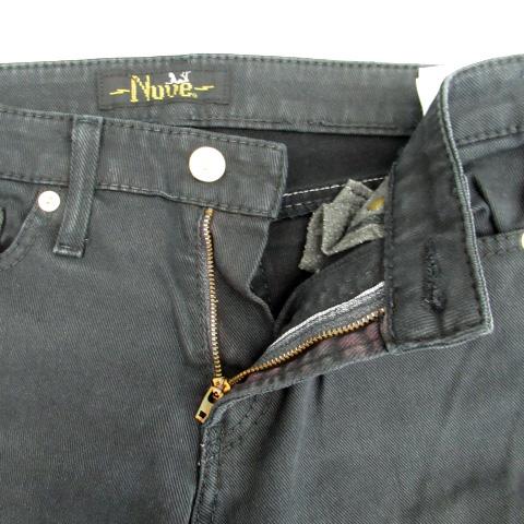 NUVE ヌーヴ デニムパンツ ジーンズ ブーツカット ロング丈 28 黒 