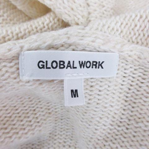 グローバルワーク GLOBAL WORK カーディガン ロング丈 ショールカラー 前開き M ベージュ /YM42 レディース｜vectorpremium｜04