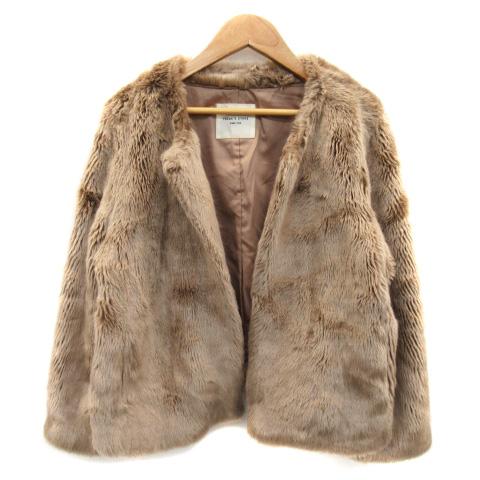 フリークスストア FREAKS STORE フェイクファーコート ノーカラー 