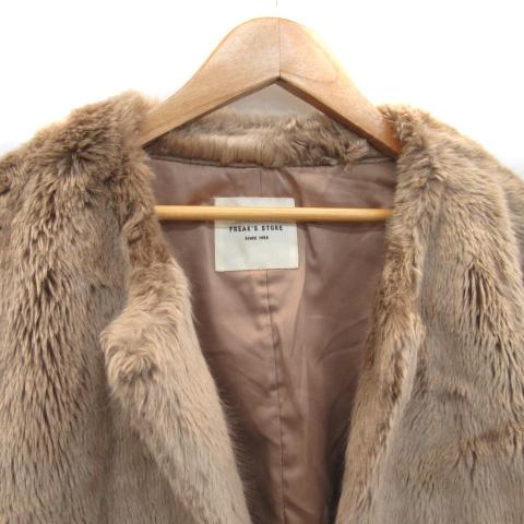 フリークスストア FREAKS STORE フェイクファーコート ノーカラー 