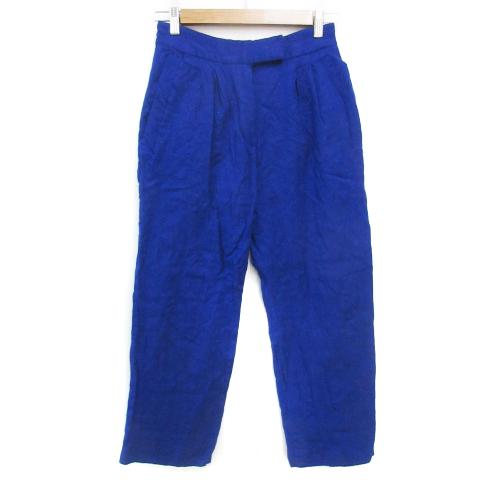 バッカ BACCA テーパードパンツ ロング丈 ウール ボタンフライ 36 紺  