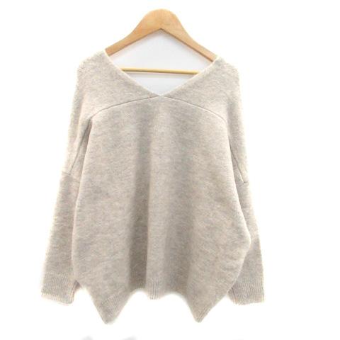 フリークスストア FREAKS STORE ニット セーター Vネック 長袖 無地 F  