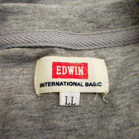 エドウィン EDWIN Tシャツ カットソー 長袖 ラウンドネック ロゴプリント 大きいサイズ LL グレー /MS39 メンズ｜vectorpremium｜05