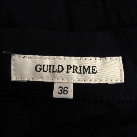 ギルドプライム GUILD PRIME ワンピース オープンカラー 半袖 ミモレ丈 リボンベルト付き 36 紺 ネイビー /HO10 レディース｜vectorpremium｜04