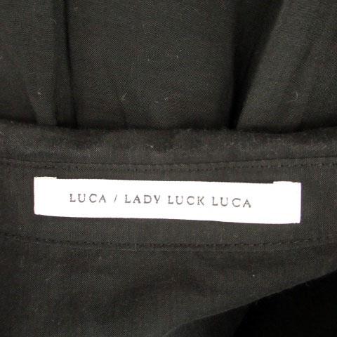 レディラックルカ LADY LUCK LUCA シャツ ブラウス ノースリーブ 無地 オーバーサイズ 38 黒 ブラック /HO41 レディース｜vectorpremium｜04