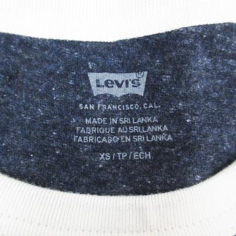 リーバイス Levi's Tシャツ カットソー 半袖 ラウンドネック ロゴプリント 総柄 マルチカラー XS 紺 白 ネイビー ホワイト /FF16 メンズ｜vectorpremium｜06