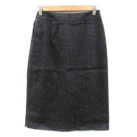 タエ アシダ TAE ASHIDA タイトスカート ミモレ丈 スリット ストライプ  