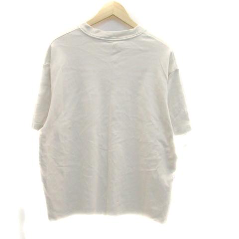 ザラ ZARA Tシャツ カットソー ラウンドネック 半袖 無地 XL オフホワイト /HO1 メンズ｜vectorpremium｜02