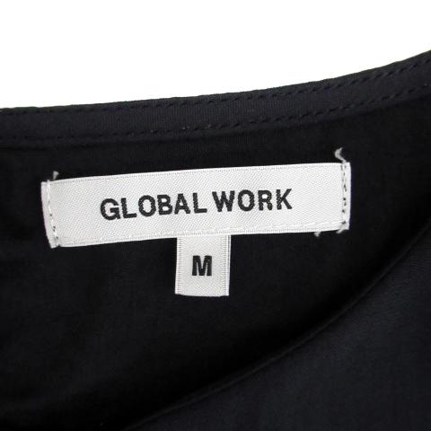 グローバルワーク GLOBAL WORK チュニック 七分袖 ラウンドネック M 紺 ネイビー /SM7 レディース｜vectorpremium｜04