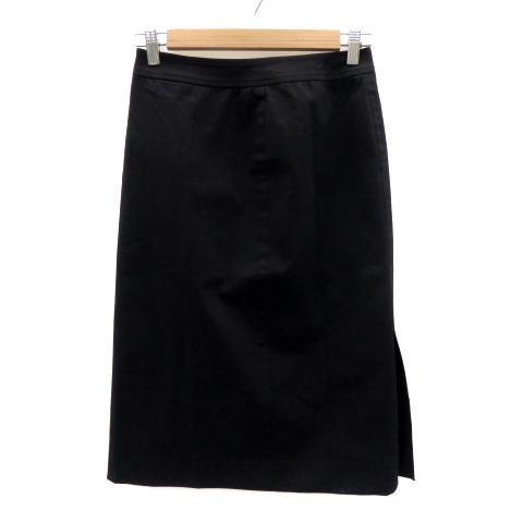 ダナキャランニューヨーク DKNY タイトスカート ミモレ丈 無地 4 黒  