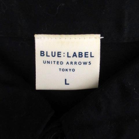 ユナイテッドアローズ ブルーレーベル UNITED ARROWS BLUE LABEL カットソー ポロカラー 半袖 無地 L 黒 ブラック /HO17 メンズ｜vectorpremium｜05